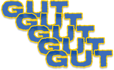 the word "gut" repeated 5 times (website accent)